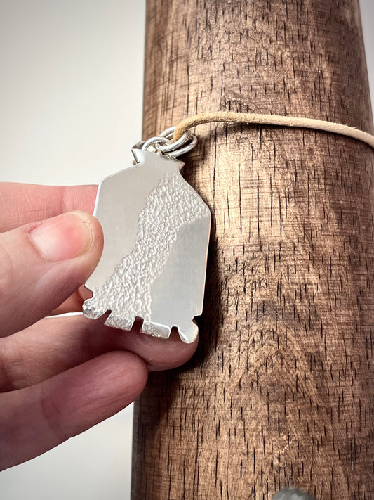 Fossil Coral Pendant – Sterling Silver, One of a Kind