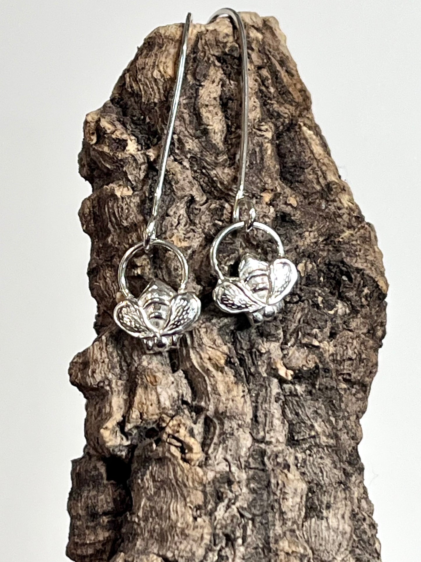 Hive Hoop Bumblebee Earrings