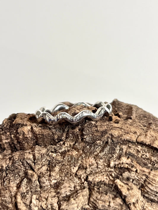 Ripple Wave Stacker Ring