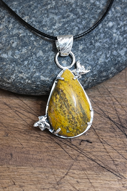 Dragon Egg Agate Hive Pendant