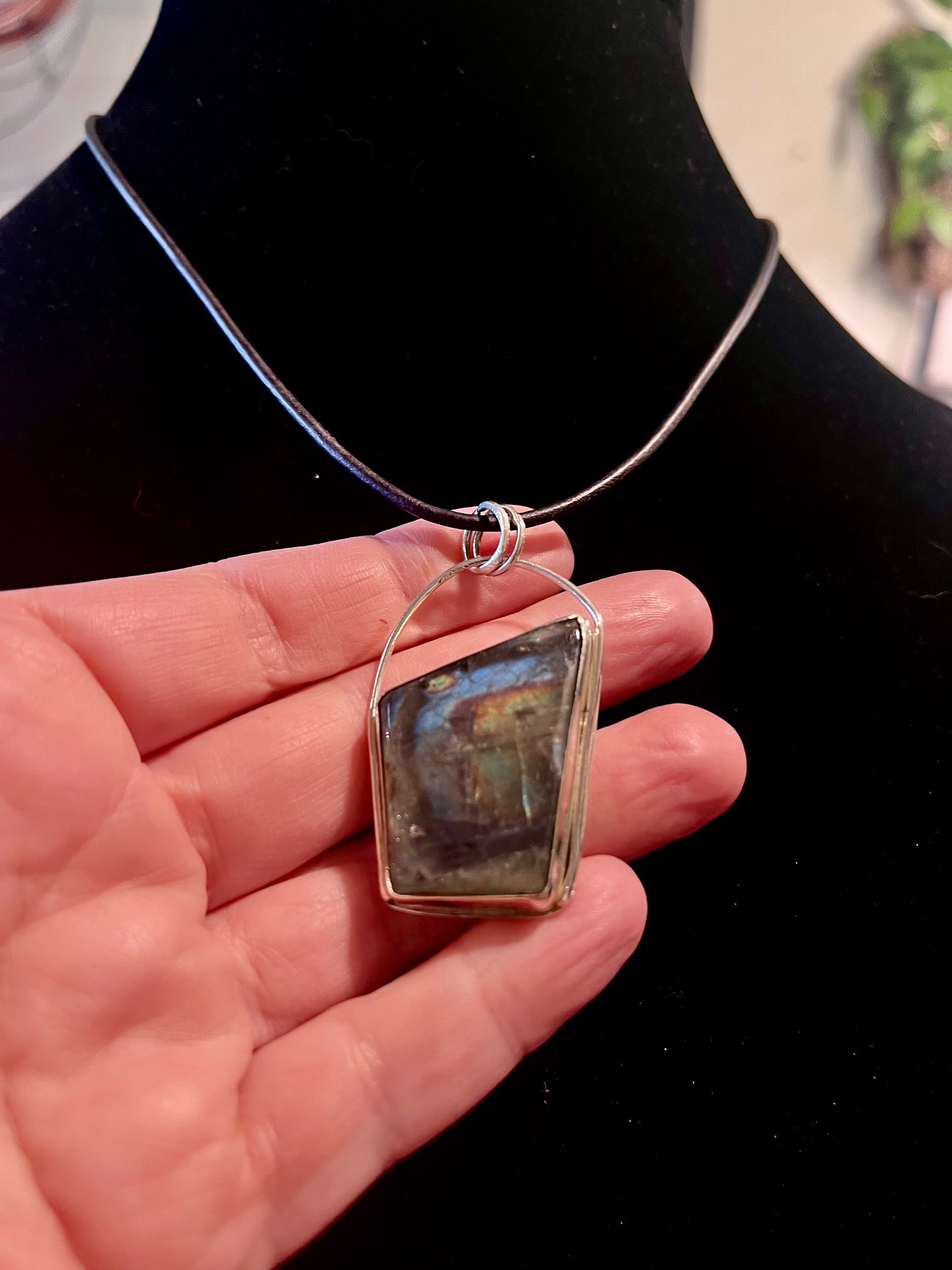 Aurora Pendant — Labradorite Sterling Silver Necklace