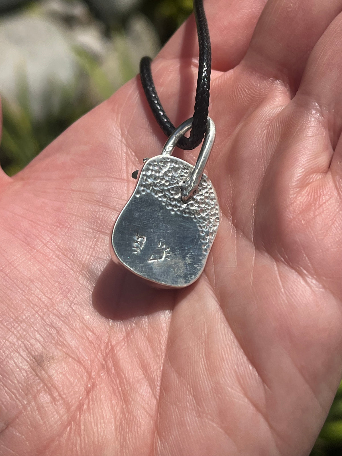 Local Pond Menace — Green Sea Glass & Sterling Silver Frog Pendant