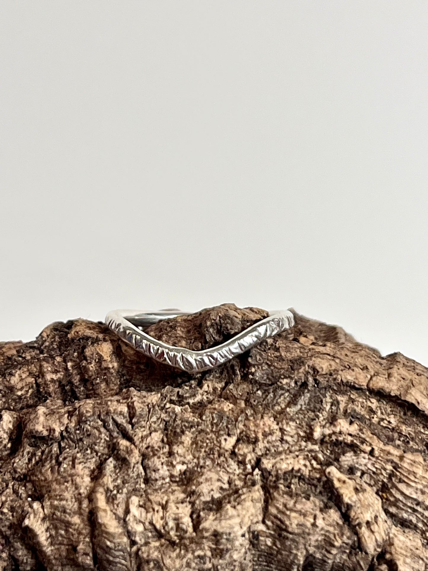 Hammered Chevron Stacker Ring
