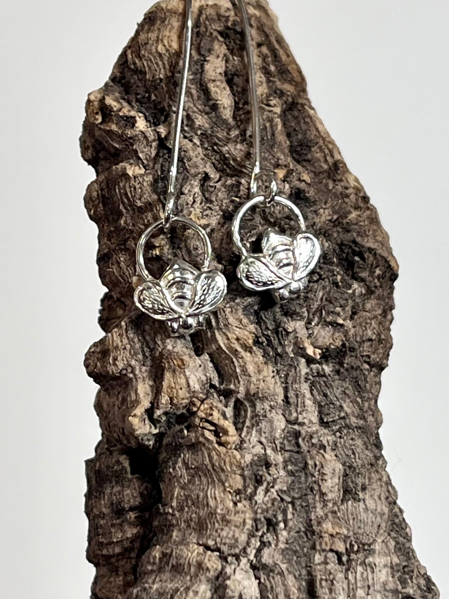 Hive Hoop Bumblebee Earrings