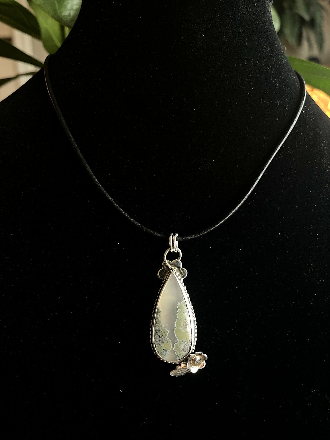 Moss Agate, Sterling Silver, Handmade Pendant (Matching Earrings and Ring Available)
