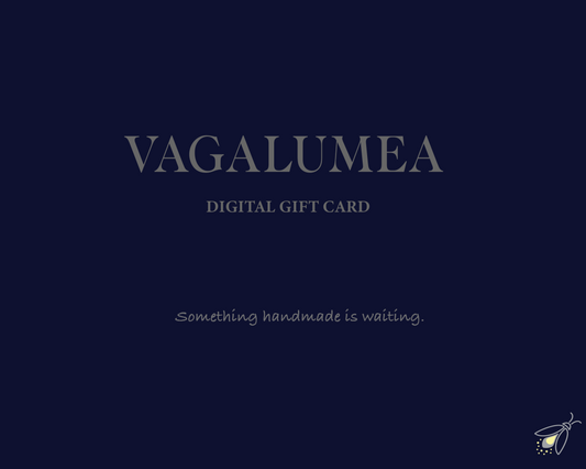 Vagalumea digital gift card with a dark blue background