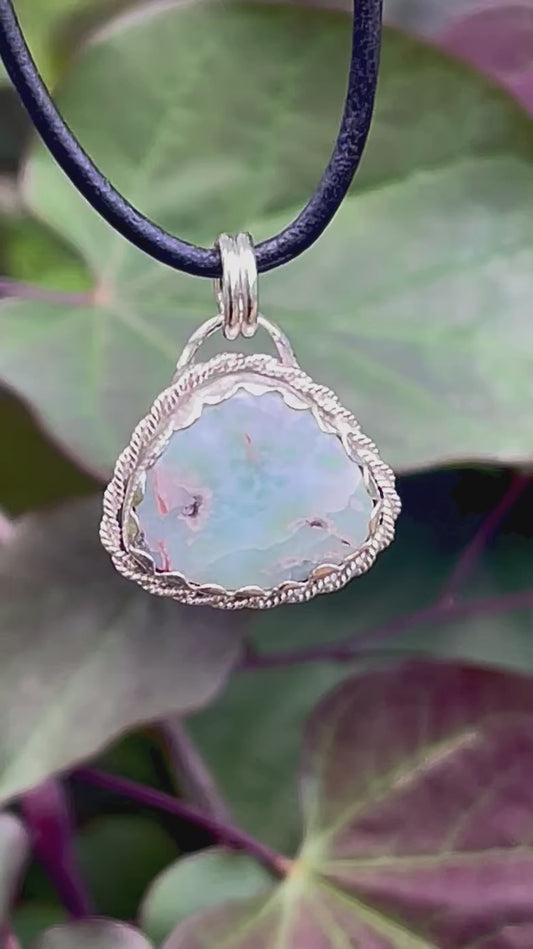 Handmade Sterling Silver Larimar Pendant — Tide Pool